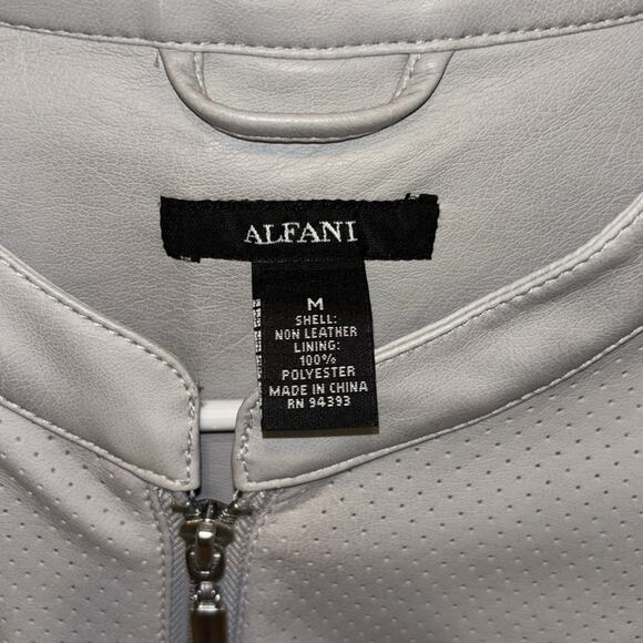 ALFANI faux leather grey jacket - Picture 2 of 8